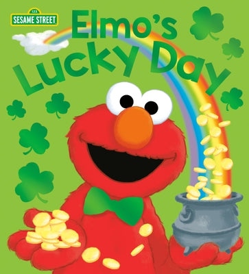 Elmo's Lucky Day Sesame Street board book by Random House Books for Young Readers, featuring colorful Elmo illustrations.