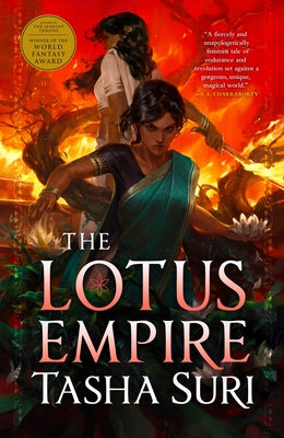 Paperback copy of The Lotus Empire novel by Orbit, showing the book cover with Asian-inspired artwork and title text.