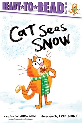 Paperback of "Cat Sees Snow" Ready-To-Read book by Simon Spotlight featuring a colorful cover with a playful cat and snowy scene.