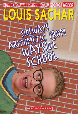 Mass Market Paperbound of "Sideways Arithmetic from Wayside School" by Scholastic Paperbacks, showing colorful cover with playful illustrations.