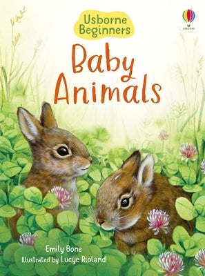 Usborne Books baby animals paperback featuring colorful illustrations of various adorable baby animals on the cover.