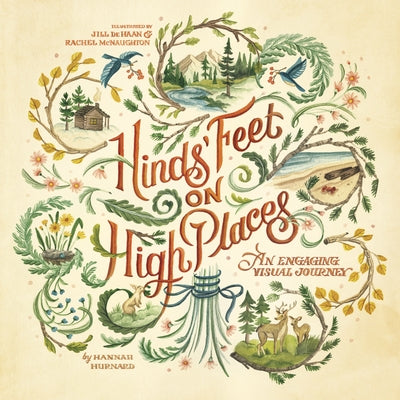 Paperback copy of "Hinds' Feet on High Places" by Tyndale Momentum, showing the book cover with an inspiring landscape design.