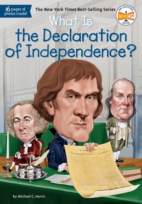 Paperback book titled "What Is the Declaration of Independence?" by Penguin Workshop, featuring a cover with historical imagery.