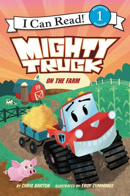 Paperback of Mighty Truck on the Farm by HarperCollins featuring colorful farm scenes with a truck and farm animals.