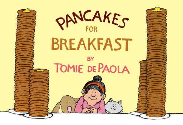 Paperback cookbook titled Pancakes for Breakfast by Clarion Books, featuring colorful pancake illustrations on the cover.