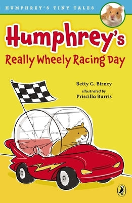 Humphrey's Really Wheely Racing Day paperback book by Puffin Books featuring colorful illustrated cover with Humphrey the hamster.