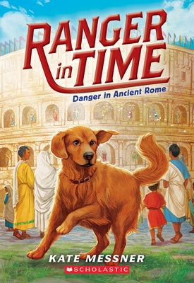 Paperback of Danger in Ancient Rome from Ranger in Time #2 series by Scholastic Press, showing the book cover with historical scenes.