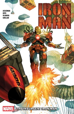 Paperback of Iron Man Vol. 2: The Insurgent from Marvel Universe featuring Iron Man in a dynamic action pose.