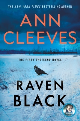 Raven Black paperback book cover featuring dark, mysterious artwork for the Shetland Island Mysteries series by Minotaur Books.