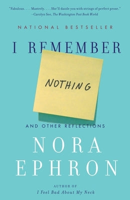 I Remember Nothing: And Other Reflections Paperback Vintage