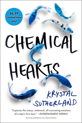Paperback of Chemical Hearts by Nancy Paulsen Books with a colorful, artistic cover featuring abstract designs.