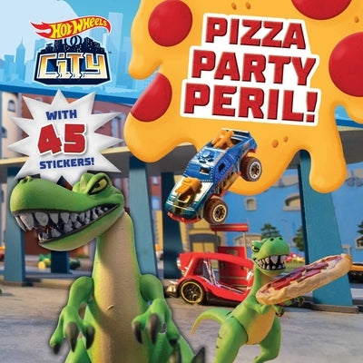 Hot Wheels City: Pizza Party Peril!: Car Racing Storybook with 45 Stickers for Kids Ages 3 to 5 Years Paperback Buzzpop