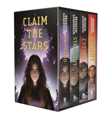 Skyward 4-book boxed set by Delacorte Press featuring paperbacks of Skyward, Starsight, Cytonic, and Defiant with colorful covers.