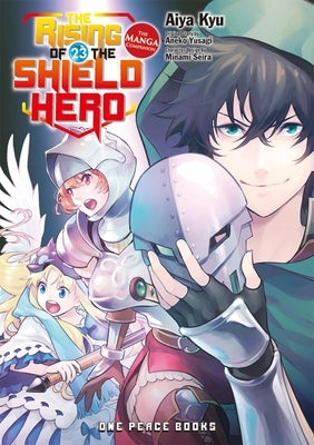 Paperback manga volume 23 of The Rising of the Shield Hero Companion by One Peace Books, featuring vibrant cover art.