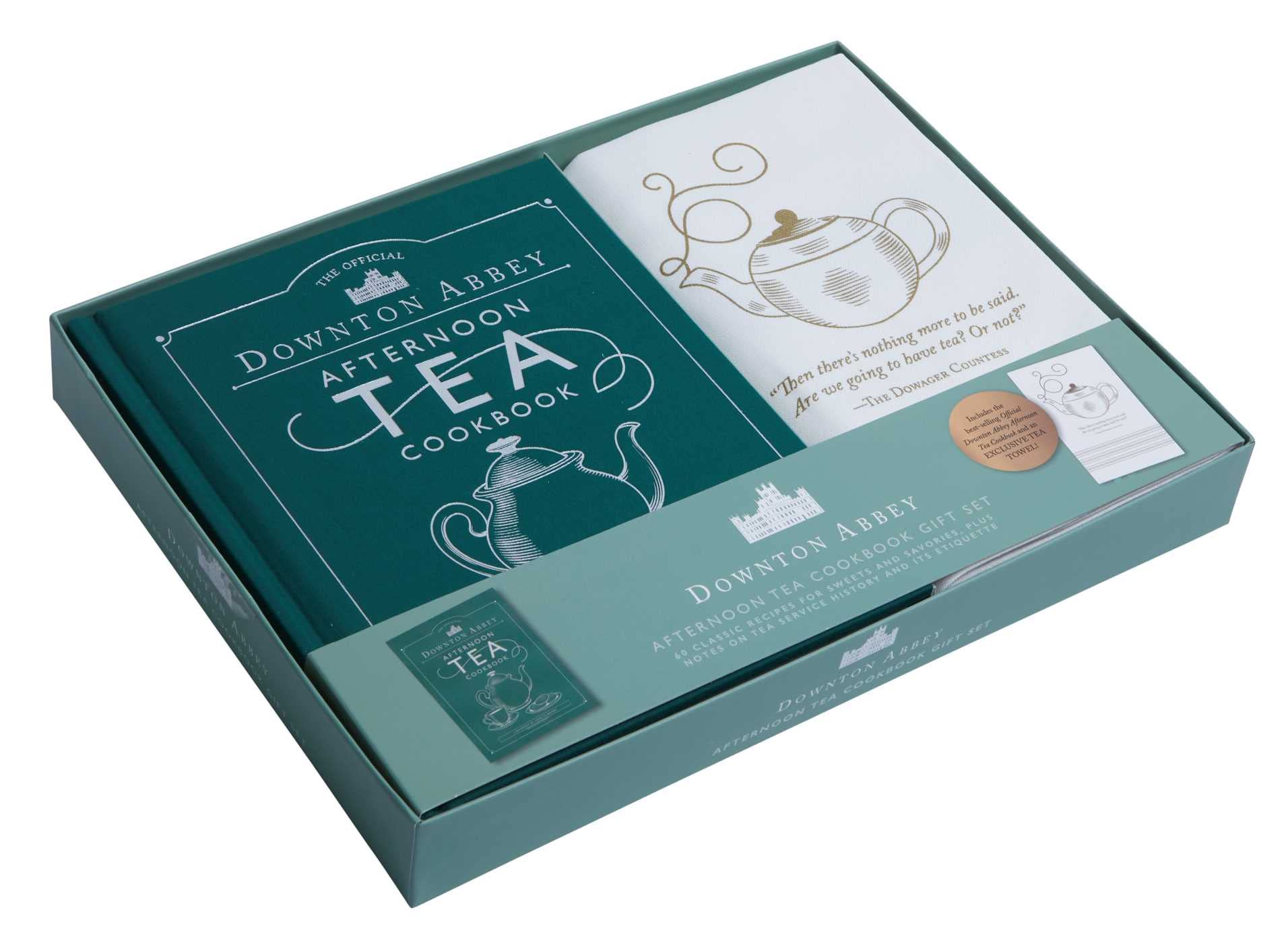 The Official Downton Abbey Afternoon Tea Cookbook Gift Set [Book ] Tea Towel] SureShot Books Publishing LLC