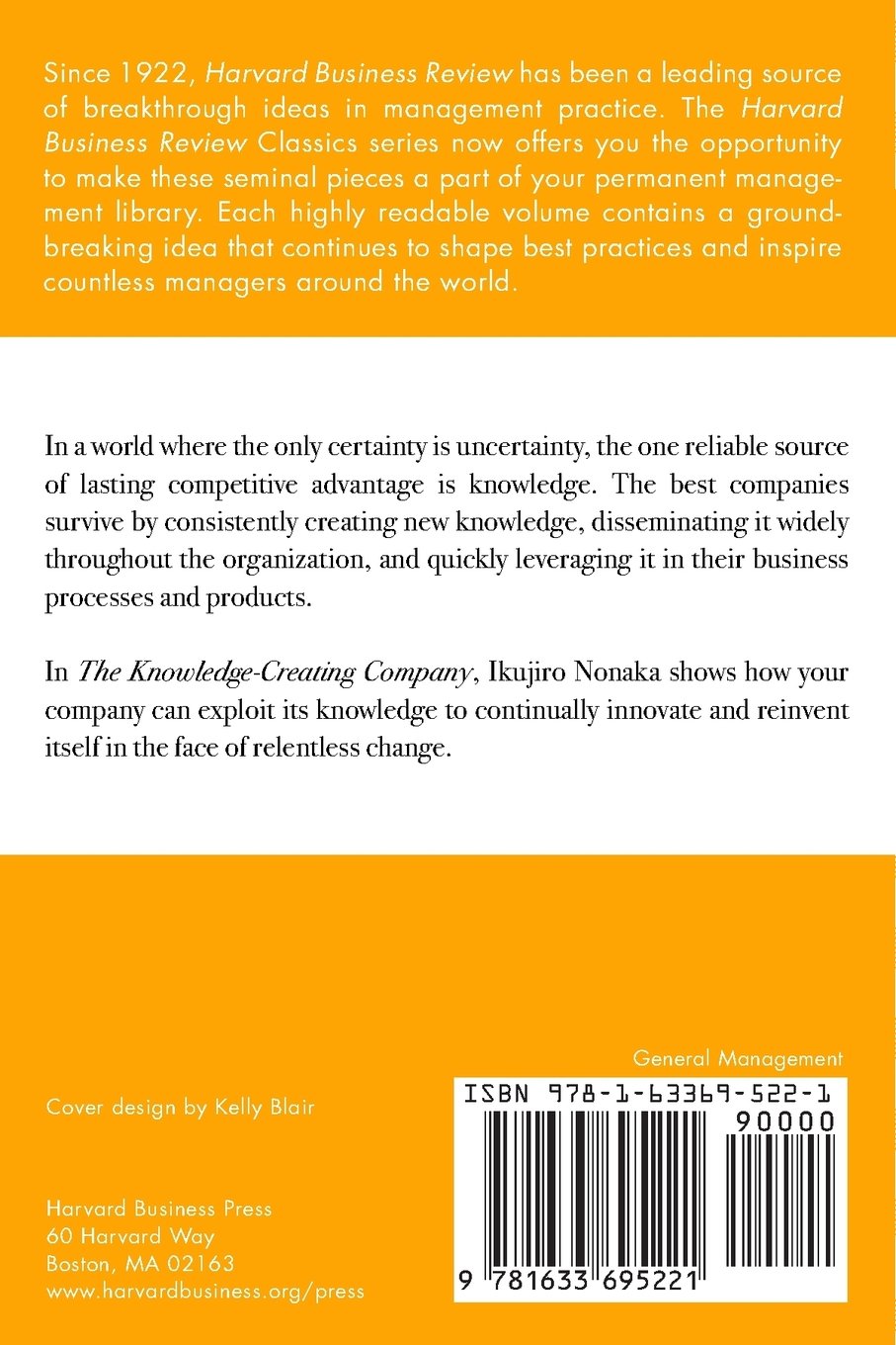 The Knowledge-Creating Company - SureShot Books Publishing LLC