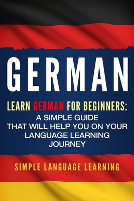 Paperback German language learning book for beginners by Bravex Publications, featuring a simple guide to start learning German.