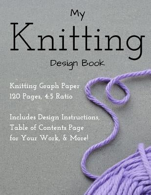 Paperback knitting design graph paper book with 120 pages featuring 4:5 ratio grids for creating knitting patterns.