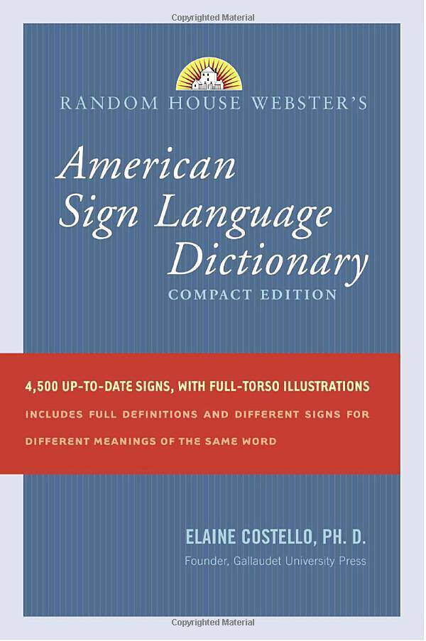 Random House Webster's Compact American Sign Language Dictionary - SureShot Books Publishing LLC