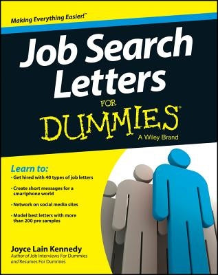 Paperback of Job Search Letters for Dummies, 4th Edition by For Dummies, showing the book cover with title and author information.