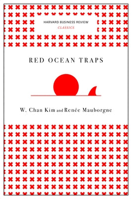 Red Ocean Traps paperback book by Harvard Business Review Press featuring a red cover and bold title text.