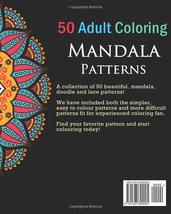 Adult Coloring Books: Mandalas: Coloring Books for Adults Featuring 50 Beautiful Mandala, Lace and Doodle Patterns [Book]