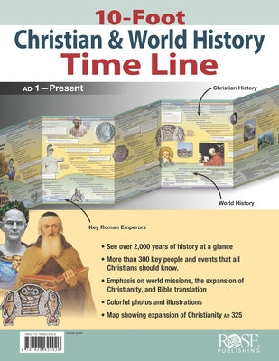 10-Foot Christian & World Hist Time Line by Rose Publishing