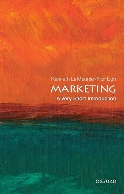 Cover of "Marketing: A Very Short Introduction" book by Oxford University Press, USA, featuring a colorful abstract design.