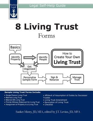 8 Living Trust Forms: Legal Self-Help Guide by Levine, J. T.
