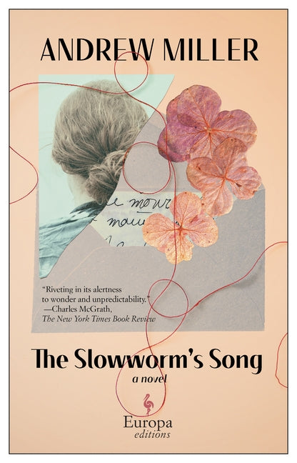 Paperback of The Slowworm's Song by Europa Editions showing the book cover with artistic illustrations and text.