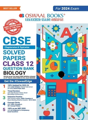 Oswaal CBSE Class 12 Biology Question Bank 2023-24 Book Paperback Oswaal Books and Learning Pvt Ltd
