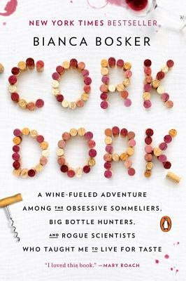 Paperback of Cork Dork by Penguin Books featuring a wine-themed cover with illustrations of wine bottles and glasses.
