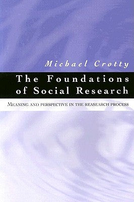 Paperback of The Foundations of Social Research by Sage Publications Ltd, showing the book cover with title and publisher details.