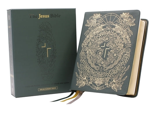 The Jesus Bible Artist Edition, Esv, Genuine Leather, Calfskin, Green, Limited Edition by Passion Publishing