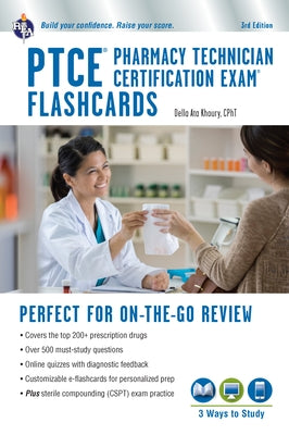 Ptce - Pharmacy Technician Certification Exam Flashcard Ed. Book + Online 3rd. Edition Paperback Research & Education Association
