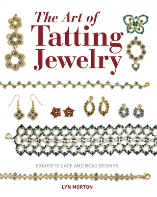 Paperback book titled "The Art of Tatting Jewelry" by GMC Publications showcasing intricate lace and bead jewelry designs.