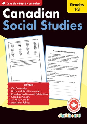 Canadian Social Studies Grades 1-3 Paperback Chalkboard Publishing