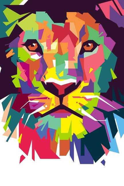 Lion Head: Graph Paper Notebook, 6x9 Inch, 120 pages Paperback Independently Published