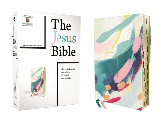 The Jesus Bible Artist Edition, Niv, Leathersoft, Multi-Color/Teal, Thumb Indexed, Comfort Print by Passion