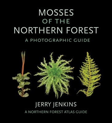 Photographic guidebook titled Mosses of the Northern Forest by Comstock Publishing, showing mosses in a lush forest setting.
