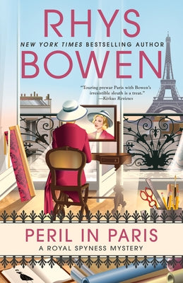 Paperback of "Peril in Paris" by Berkley Books featuring a vintage-style cover with Parisian landmarks and a mysterious atmosphere.
