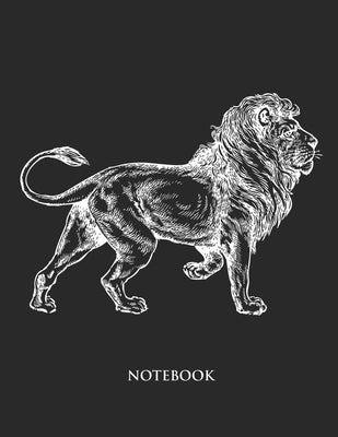 Lion Notebook: Hand Writing Notebook - Large (8.5 x 11 inches) - 110 Numbered Pages - Black Softcover Paperback Independently Published