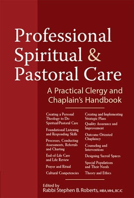 Professional Spiritual & Pastoral Care: A Practical Clergy and Chaplain's Handbook Paperback Skylight Paths Publishing