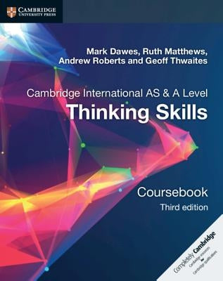 Cambridge International As/A Level Thinking Skills Coursebook paperback by Cambridge University Press showing the cover with colorful design
