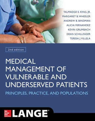 Paperback book titled "Medical Management of Vulnerable and Underserved Patients" by McGraw Hill Medical, showing the cover design.