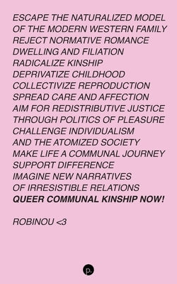 Queer Communal Kinship Now! Paperback Punctum Books