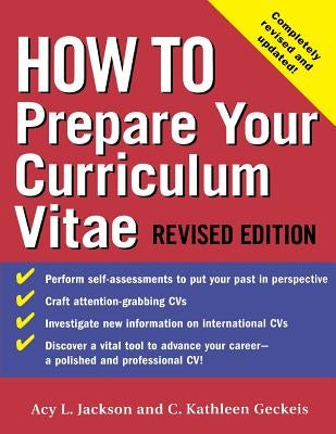 How to Prepare Your Curriculum Vitae by Jackson, Acy