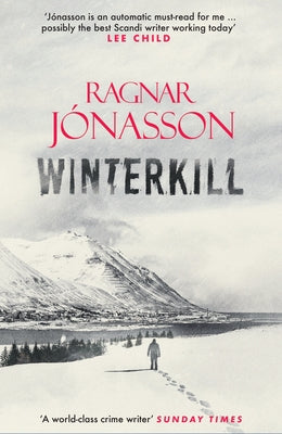 Paperback of Winterkill novel by Orenda Books featuring a dark, moody cover with winter landscape imagery.