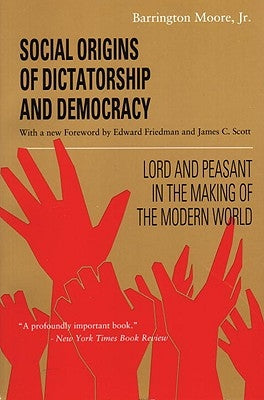 Paperback book titled "Social Origins of Dictatorship and Democracy" by Beacon Press, showing the cover with text and design.