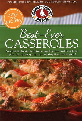 Paperback cookbook titled Best-Ever Casseroles by Gooseberry Patch with colorful cover design.